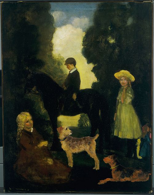 Children, Dogs and Pony, 1905, Arthur Bowen Davies