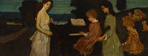 Music in the Fields, 1890, Arthur Bowen Davies