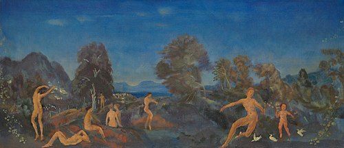 Hermes and the Infant Dionysus, 1907, Arthur Bowen Davies