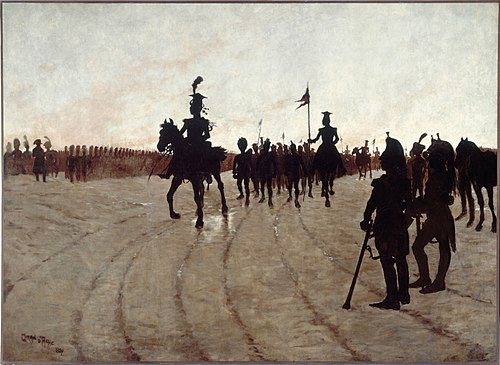 L'Épopée, scène du théâtre d'ombres du "Chat noir", 1889, Caran d'Ache