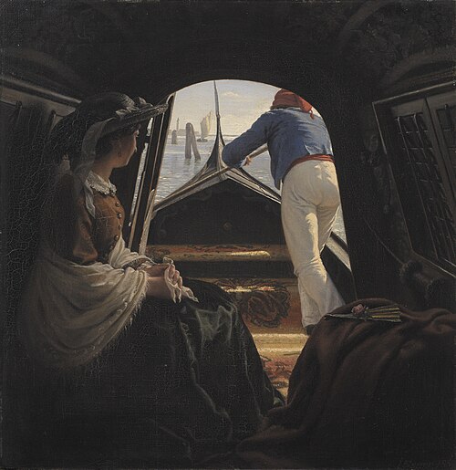 A Gondola, 1859, Julius Exner