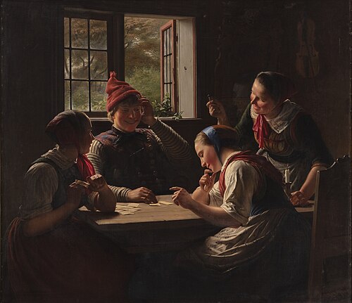 Sorteperspillerne, 1862, Julius Exner