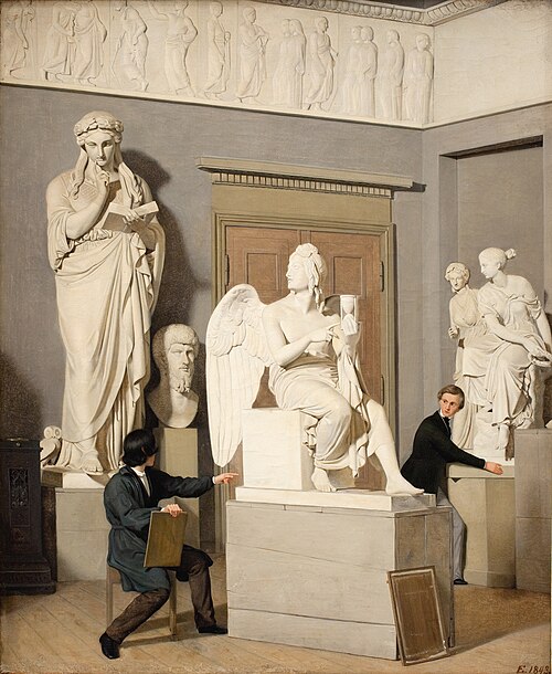 The Plaster Cast Collection in the Royal Academy of Fine Arts, 1843, Julius Exner