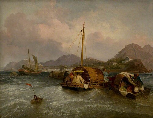 Egg Boats off Macao, China, , William Daniell