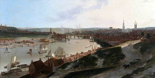 View of Newcastle upon Tyne, Taken from a Windmill to the East of St Ann's, 1802, William Daniell