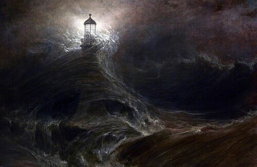 Eddystone Lighthouse, During a Storm, , William Daniell