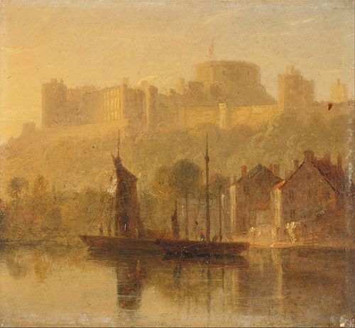 Windsor Castle from the Thame, 1825, William Daniell