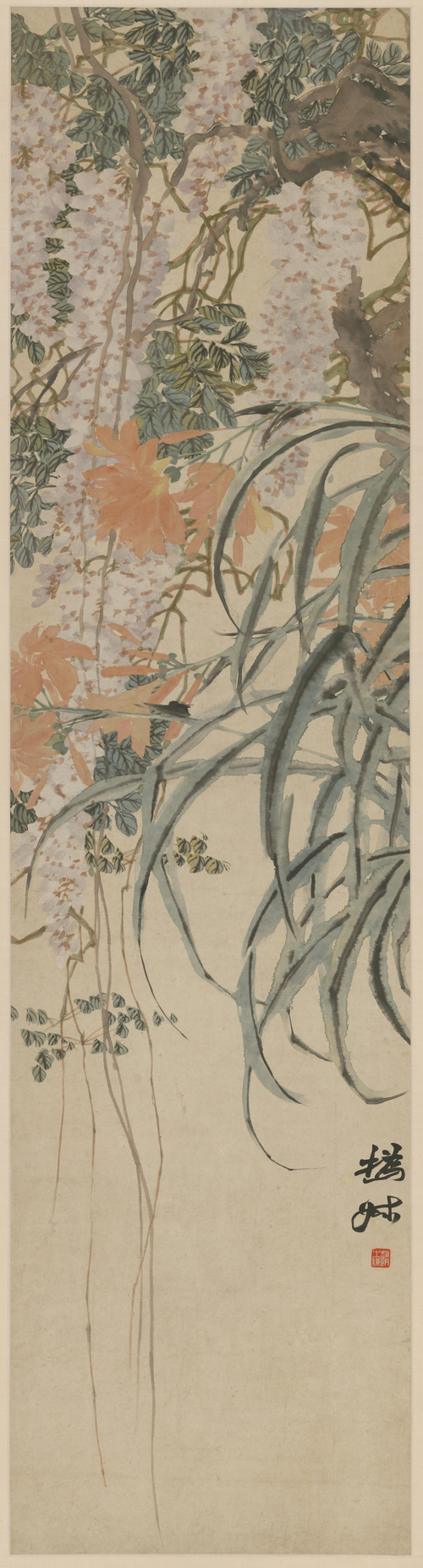 赵之谦花卉条屏, , Zhao Zhiqian