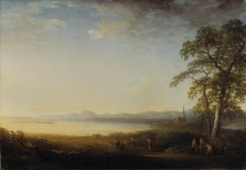 Landskap vid Mora kyrka, 1808, Carl Johan Fahlcrantz