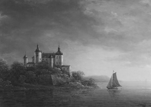 Läckö Castle, 1834, Carl Johan Fahlcrantz