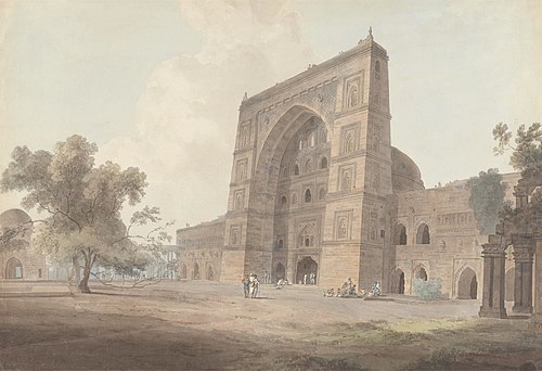 Main Entrance of the Jami Mosque, Jaunpur, 1802, Thomas Daniell