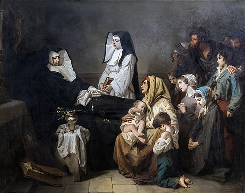 La Mort d'une sœur de charité, 1850, Isidore Pils