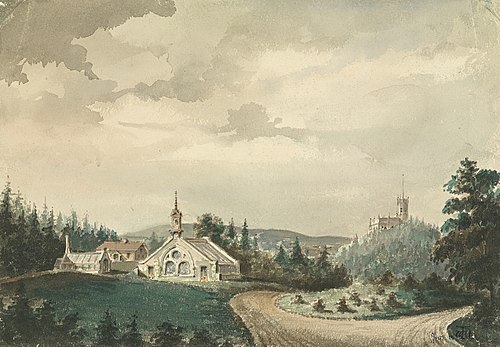 Drivhusene på Oscarshall, 1855, Wilhelm von Hanno