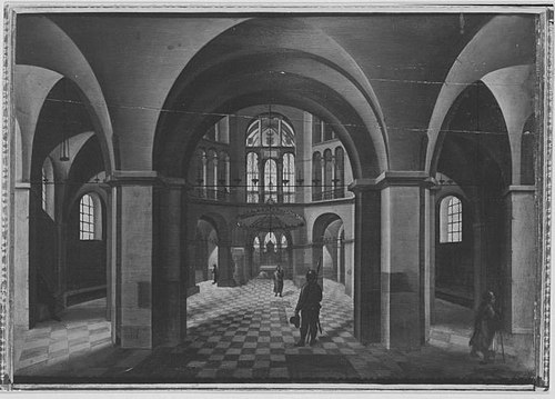 The Interior of Aachen Cathedral, 1576, Hendrik van Steenwijk I