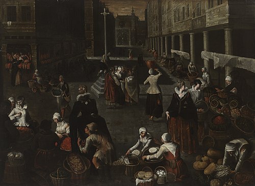 Market Scene, 1590, Hendrik van Steenwijk I