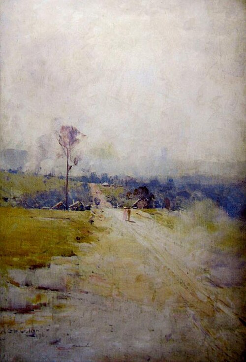 The Hot Road, 1896, Arthur Streeton