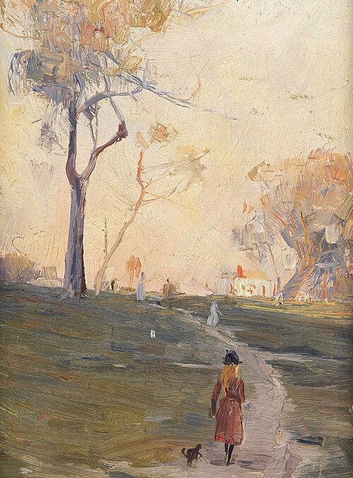 The Road Up the Hill, 1889, Arthur Streeton
