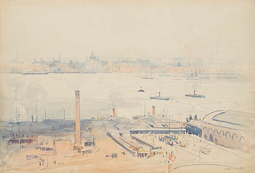 Liverpool (c.1909-11), 1910, Arthur Streeton