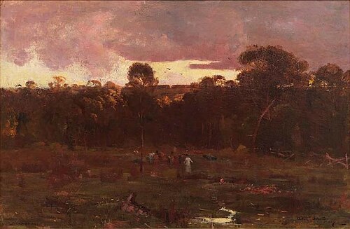 June evening, Box Hill (1887), 1887, Arthur Streeton