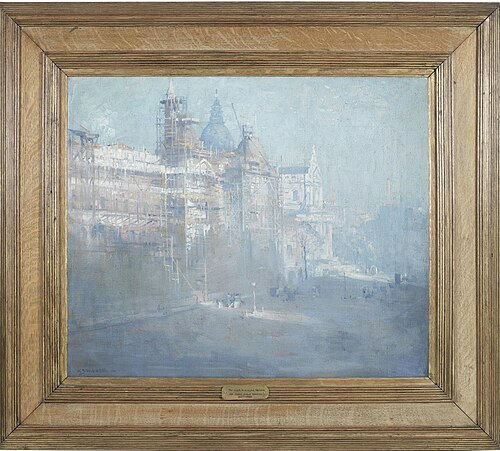 South Kensington Museum under construction, , Arthur Streeton