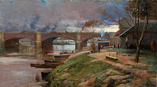Between the Lights - Princes Bridge, 1888, Arthur Streeton