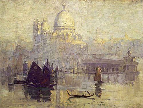 Sunrise on Santa Maria della Salute, 1908, Arthur Streeton