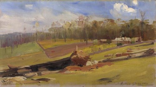 Residence of J. Walker, Esq., Gembrook, 1888, Arthur Streeton