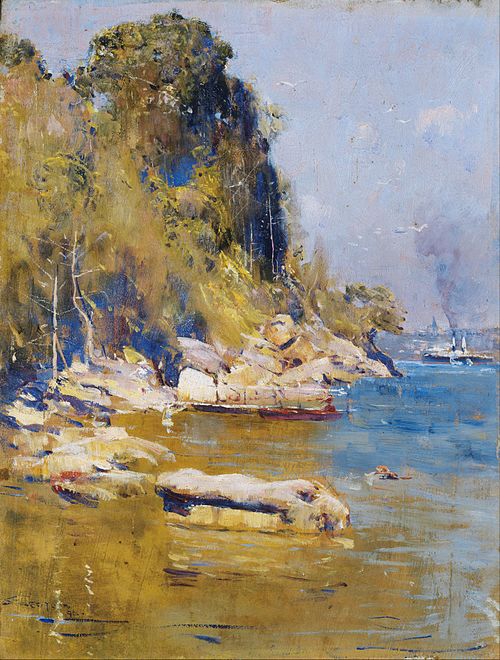 From my camp (Sirius Cove), 1896, Arthur Streeton