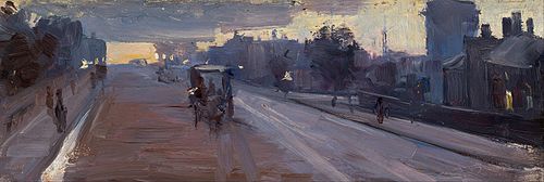 Hoddle St., 10 p.m., 1889, Arthur Streeton