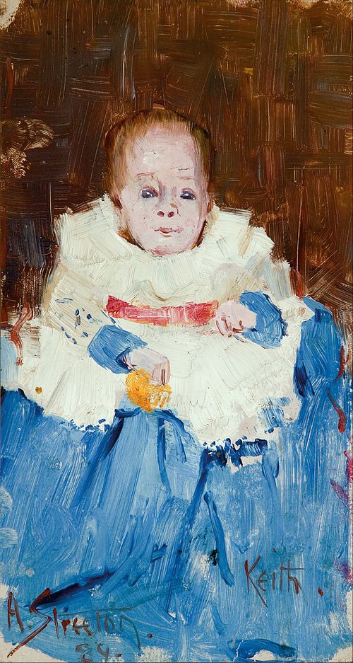 Orange, blue and white (portrait of Keith), 1889, Arthur Streeton
