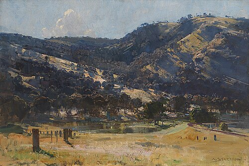 Afternoon light, Goulburn Valley, Victoria, 1927, Arthur Streeton