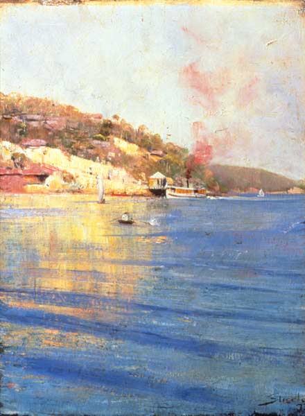 The Point Wharf, Mosman Bay, 1893, Arthur Streeton