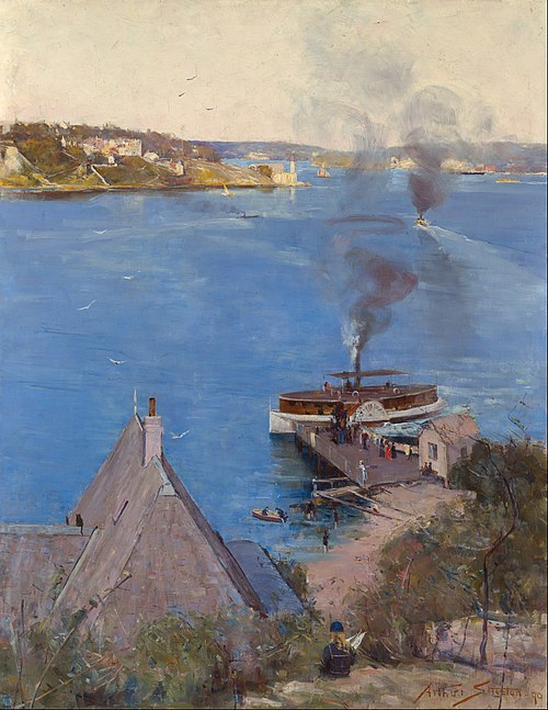 From McMahon's Point - fare one penny, 1890, Arthur Streeton
