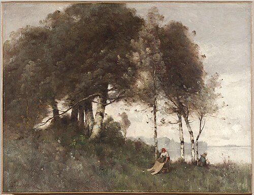 Paysage aux lavandières, 1870, Paul Désiré Trouillebert