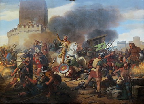 Le comte Eudes défend Paris contre les Normands, 1835, Jean Victor Schnetz