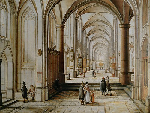 Intérieur d'église gothique, 1616, Hendrik van Steenwijk II