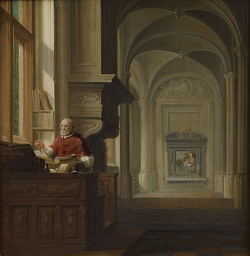 St. Jerome as Doctor of the Latin Church in his study, 1612, Hendrik van Steenwijk II