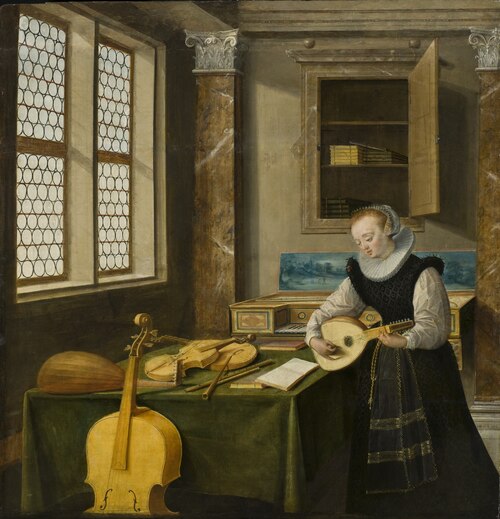 Lady Playing the Lute, 1614, Hendrik van Steenwijk II