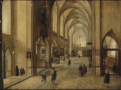 Interior of a Gothic Church, 1604, Hendrik van Steenwijk II
