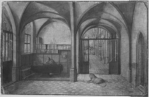 St Jerome in his quarters, 1610, Hendrik van Steenwijk II
