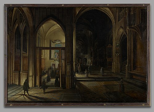 Interior of a Gothic Church at Night, 1609, Hendrik van Steenwijk II