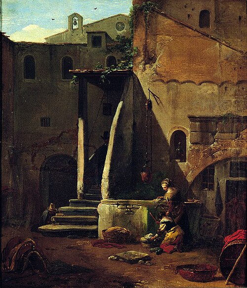 Laundresses in the courtyard, , Thomas Wyck