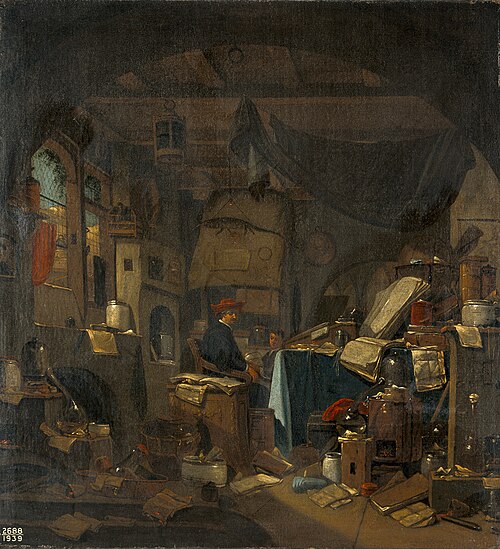 Faust in his study, 1654, Thomas Wyck