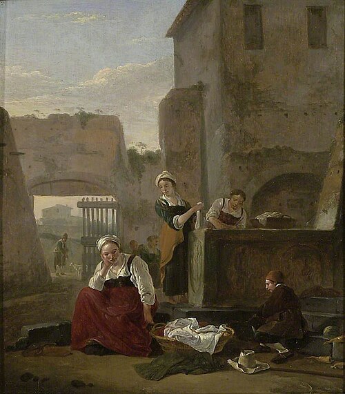 Italian Street Scene, 1650, Thomas Wyck