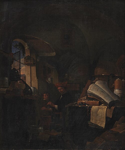 An Alchemist in his Laboratory, 1654, Thomas Wyck