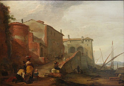 Vue du port de Ripa Grande., 1670, Thomas Wyck