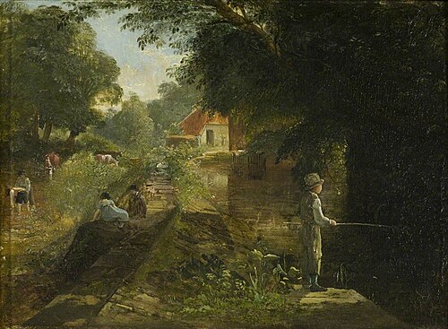 Boy Fishing, Stapleton, 1822, Francis Danby