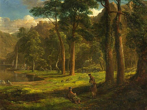 Warriors Reposing in a Mountain Glen, 1824, Francis Danby