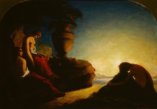 The three sisters of Phaethon weeping over the ..., 1845, Francis Danby