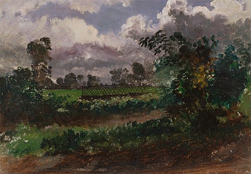 A View across the Artist's Garden from his House at Exmouth, Devonshire, 1850, Francis Danby
